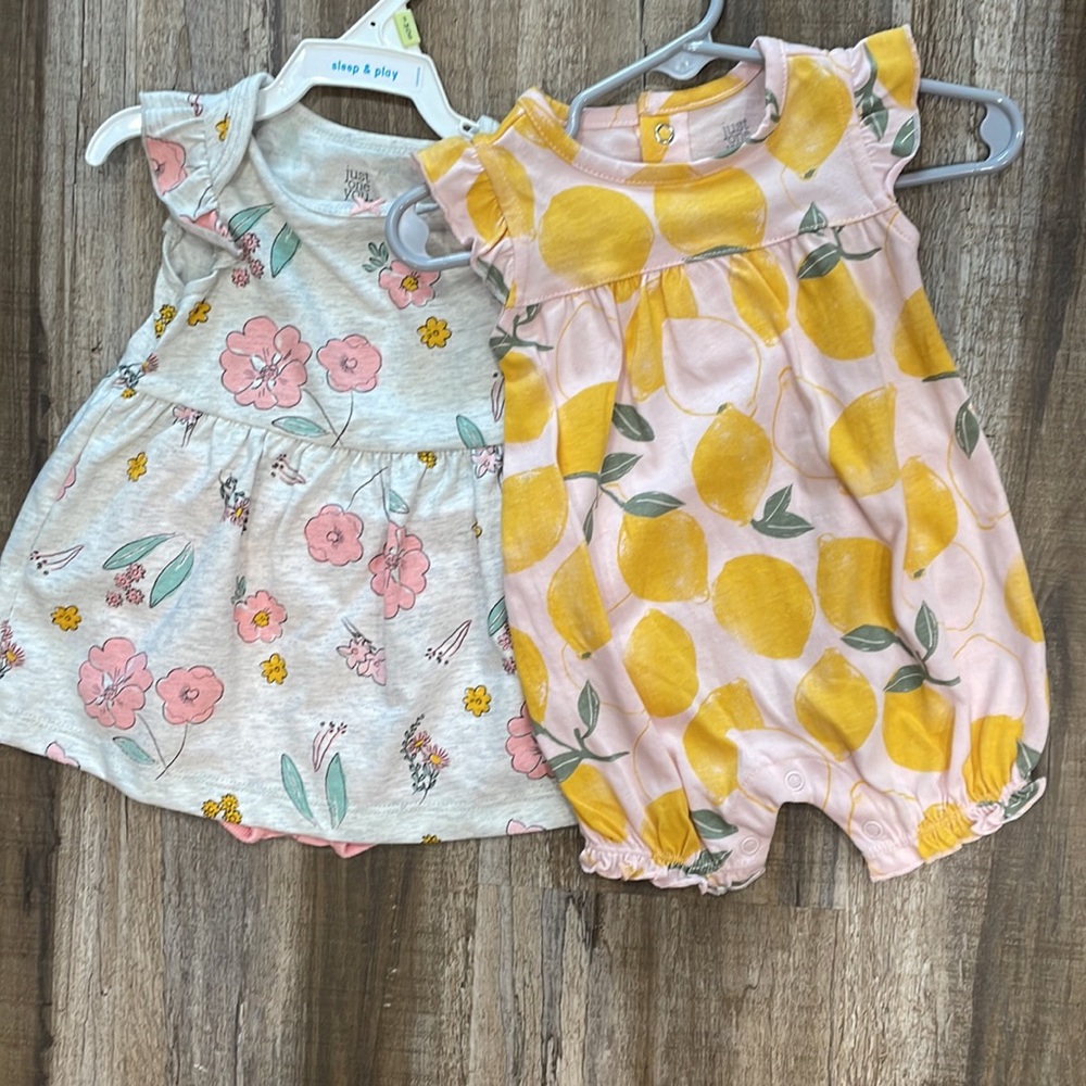 3 month romper and dress combo never worn